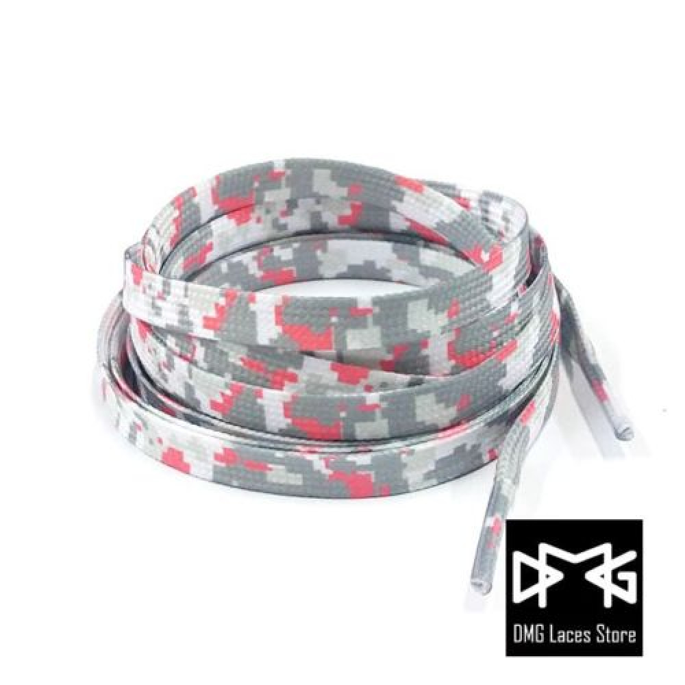 Flat Laces ( Turbo Red / White Camo )